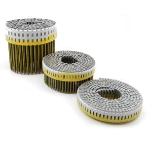 Clous dans une bobine d'union en plastique Ø 2,1